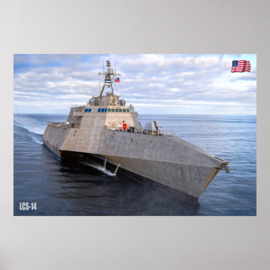 POSTER NAVIRE DE COMBAT LITTORAL - LCS-14 (Devant)