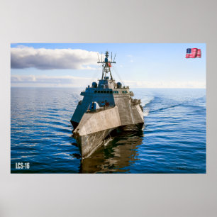 POSTER NAVIRE DE COMBAT LITTORAL - LCS-16