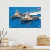 POSTER NAVIRE DE COMBAT LITTORAL - LCS-4 (Cuisine)