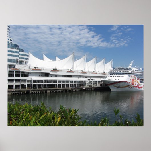 Poster Navire de croisière à Vancouver, C.-B. Canada (Devant)