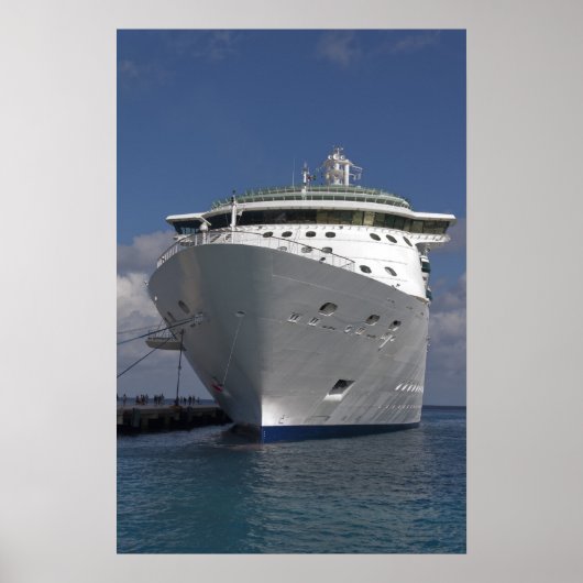 Poster Navire de croisière accosté (Devant)