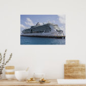 Poster Navire de croisière tropicale (Cuisine)