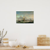 Poster Navire de guerre sur la Tamise au large de Woolwic (Cuisine)