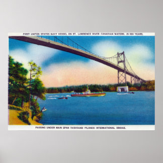 Poster Navire de la marine américaine