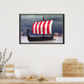 Poster Navire de navigation Viking Drakkar (Cuisine)