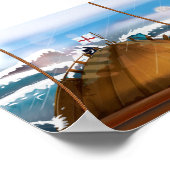 Poster Navire de tempête de l'océan Atlantique (Coin)