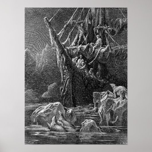 Poster Navire en Antarctique (Devant)