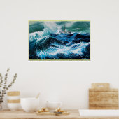 Poster Navire en mer dans la tempête (Cuisine)