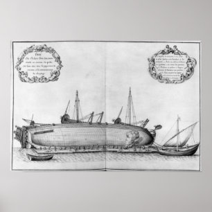 Poster Navire gisant sur sa coque