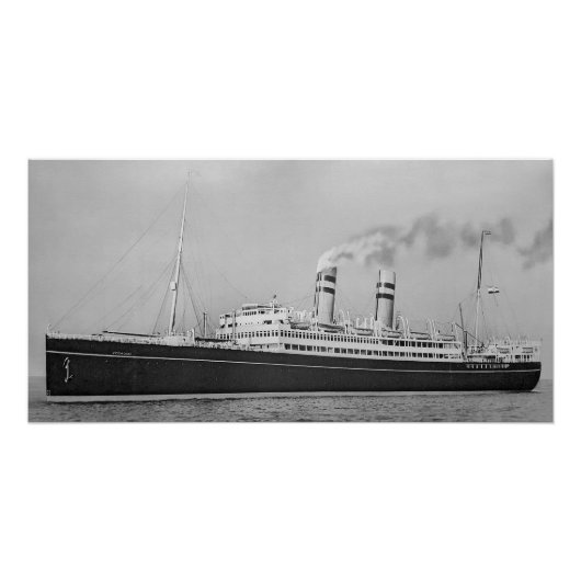 Poster Navire hollandais Veendam (Devant)