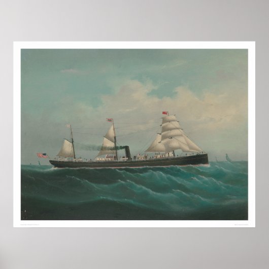 Poster Navire maritime - La ville de Rio de Janeiro (1260 (Devant)