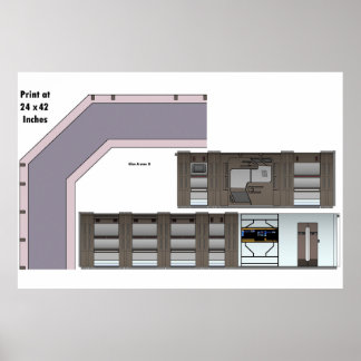 Poster Navire perdu dans le hall spatial