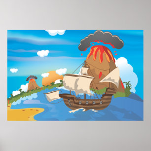 Poster Navire Pirate