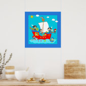 Poster Navire pirate (Cuisine)