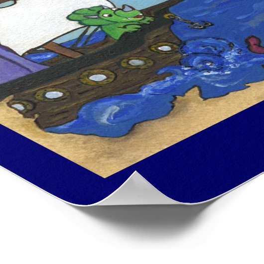 Poster Navire pirate de Dinosaur (Coin)