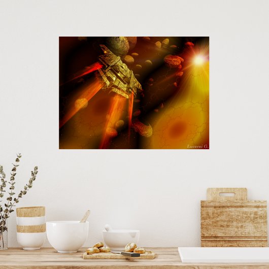 Poster Navire spatial (Cuisine)