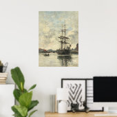Poster navire sur les touques (Bureau à domicile)