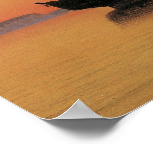 Poster Navires à Boston Harbour à Twilight 1859 (Coin)