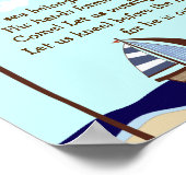 Poster Navires Ahoy Nautical Bible Verse Mur Imprimer (Coin)