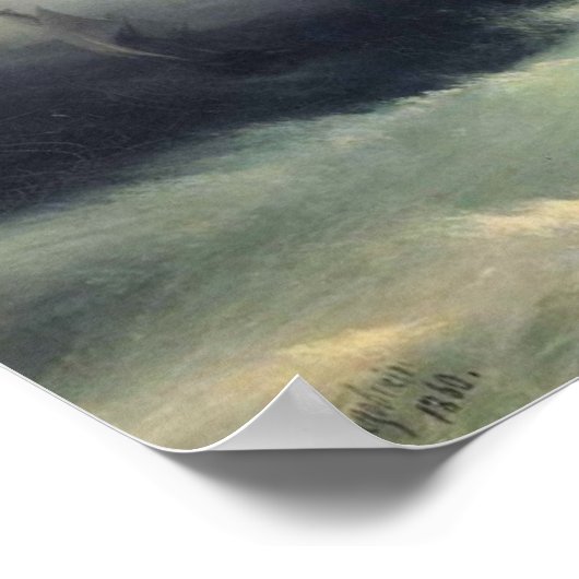 Poster Navires dans une tempête (Coin)