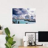 Poster Navires de croisière (Bureau à domicile)