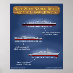 Poster Navires De La Marine Nommés Héros De La Garde Côti