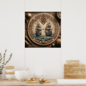 Poster Navires de salage néerlandais (Pays-Bas) (Cuisine)