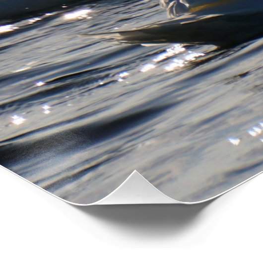 Poster Navires en groupe sur l'eau avec glissement (Coin)