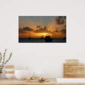Poster Navires et Sunset Tropical Seascape (Cuisine)