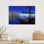 Poster Navires reposant sur le quai (Cuisine)
