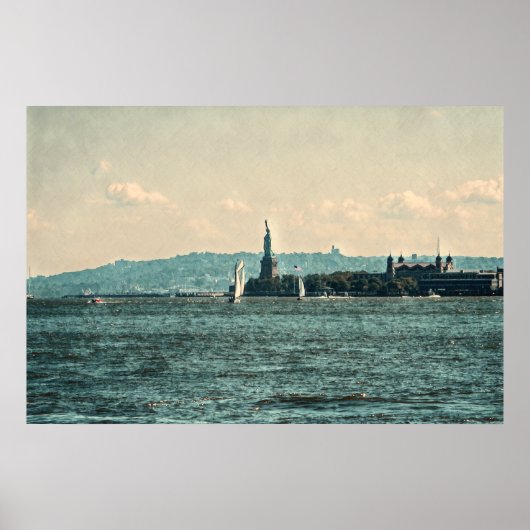 POSTER NAVIRES SUR L'AFFICHE DE NEW YORK BAY (Devant)