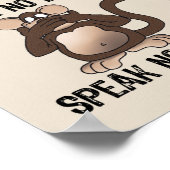 Poster N'Avoir Aucun Humour De Singes Amusants (Coin)