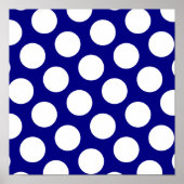 Poster Navy and White Polka Dots (Devant)