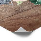 Poster Navy Blue Blush Floral Bridal Shower Welcome (Coin)