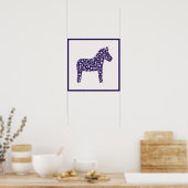 Poster Navy Dala Horse (Keuken)