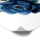 Poster Navy Gold White Champagne Ivory  Wedding Welcome (Coin)