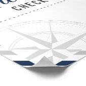 Poster Navy Grey Travel Avion Invité Enregistrement (Coin)