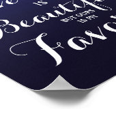 Poster Navy Guirlande de lumières Chaque histoire d'amour (Coin)