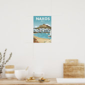 Poster Naxos Grèce Beach Travel (Cuisine)