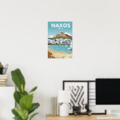 Poster Naxos Grèce Beach Travel (Bureau à domicile)