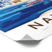 Poster Naxos Grèce Illustration Voyage Art Vintage (Coin)