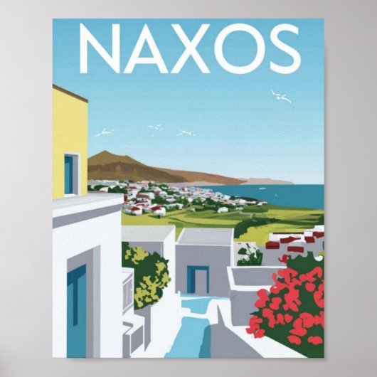 Poster Naxos Grèce Travel (Devant)
