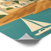 Poster Naxos Grèce Vibrant minimaliste (Coin)