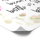 Poster N'ayez pas peur - 2 Chron 20v15 aquarelle florale (Coin)