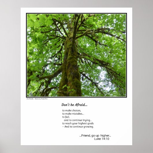 Poster N'ayez pas peur...affiche inspirante (Devant)