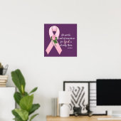 Poster N'ayez pas peur de demain Ruban Cancer du sein (Bureau à domicile)