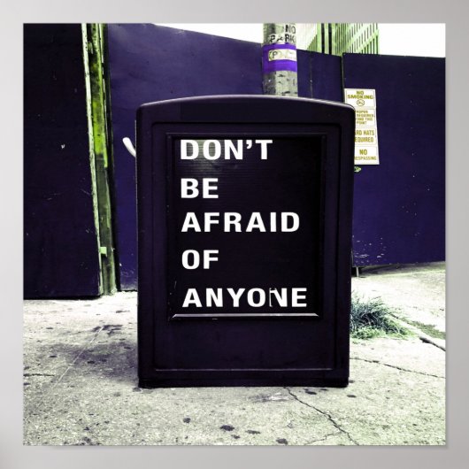 Poster N'ayez pas peur de toute motivation (Devant)