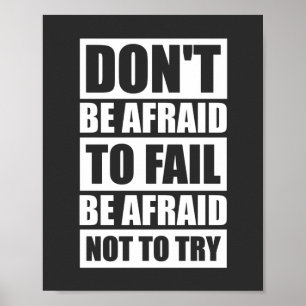 Poster N'ayez pas peur d'échouer Motivational