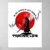 Poster N'ayez pas peur | Motivation de Trader | Samouraï (Devant)