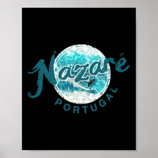 Poster Nazare Portugal Vintage Surfing _3 